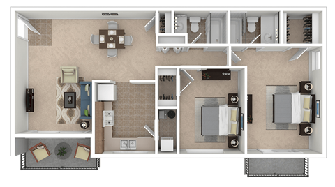 a floor plan of a home with a bedroom and a living room